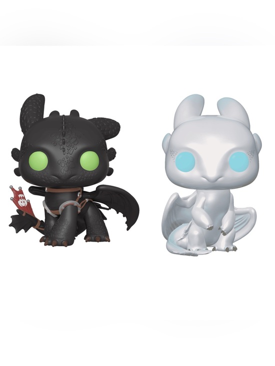 Funko Other - Funko POP! Movies Toothless 686 & Light Fury 687 HTTYD:The Hidden World Figures